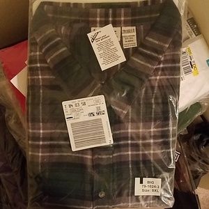 8XL King Size Green Flannel Shirt New
